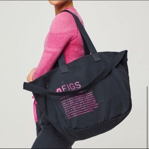 Figs night sky canvas tote
